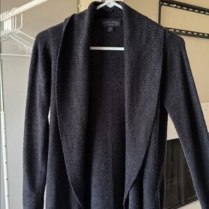 Barefoot Dreams CozyLite Cardigan Black Open-Front Cozy, XS